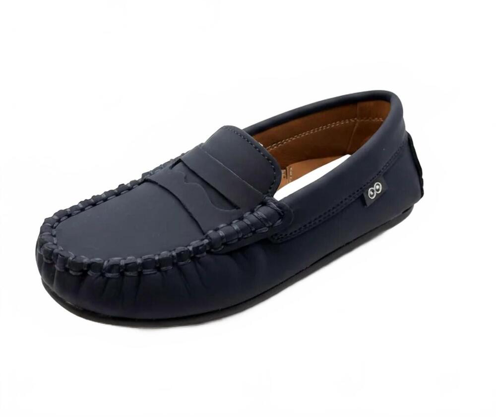 NEW 1936 women's elisa driving penny loafer moccasin in navy gum leather